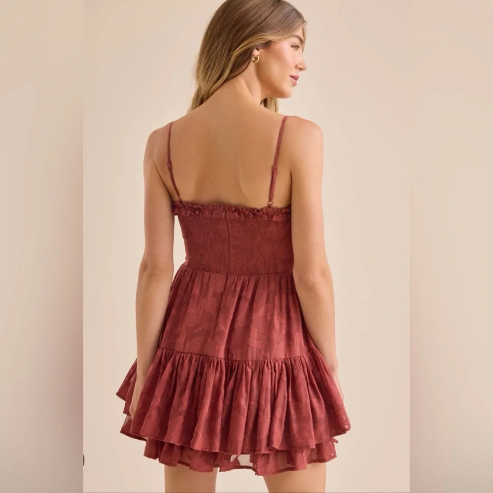 Altar'd State Burgundy Mini Dress - Picture 4 of 7